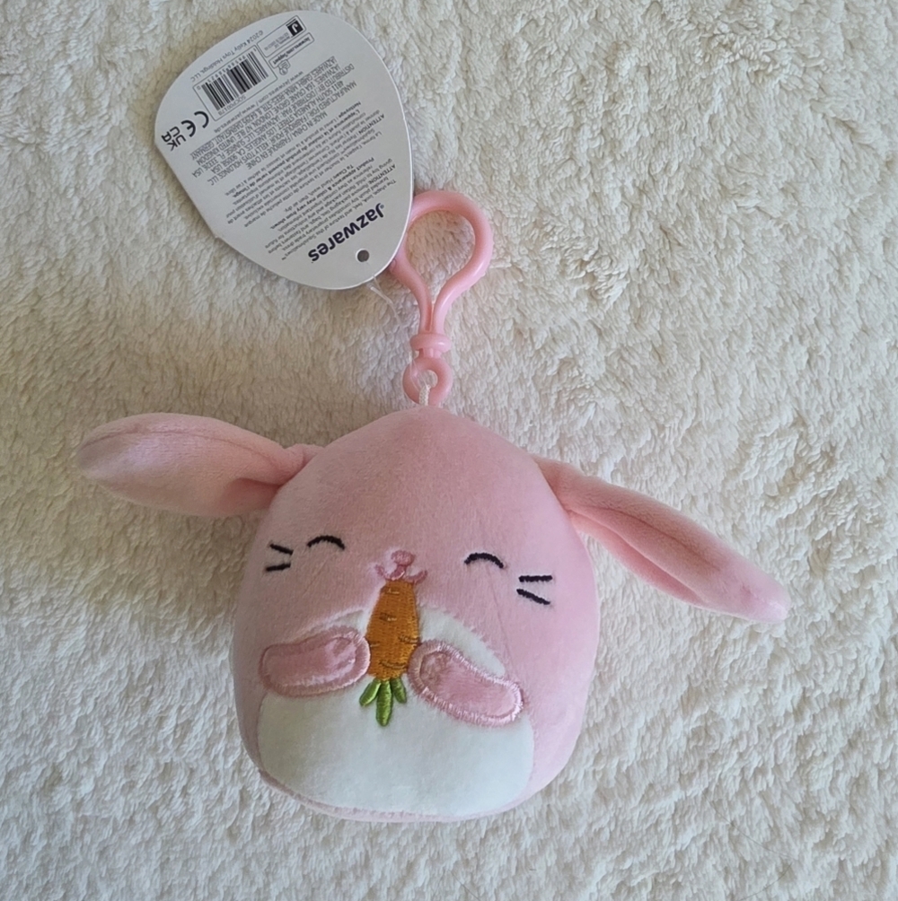 New limited edition Easter mini Squishmallows key chains 3.5' Bop the Bunny